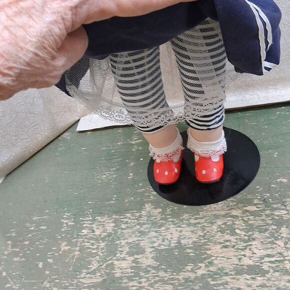 Nautical Themed Doll with Red Shoes - Picture 5 of 6